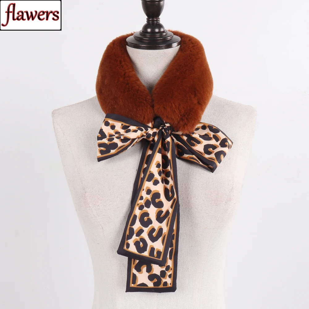 

2019 New Fashion Girls 100% Natural Rex Rabbit Fur Ribbon Scarves Winter Women Warm Real Fur Scarf Lady Genuine Fur Neckerchief