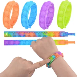Bracelet à fossettes pour enfants, Bracelet à bulles photosensibles, coloré, jouets sensoriels à la main, cadeau de classe 
