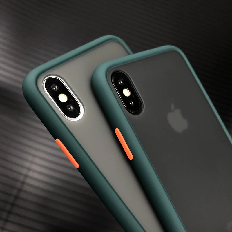 N1986N полночный зеленый чехол для телефона для iPhone 11 Pro X XR XS Max 7 8 Plus роскошный контрастный цвет матовый Жесткий Чехол для iPhone X 11