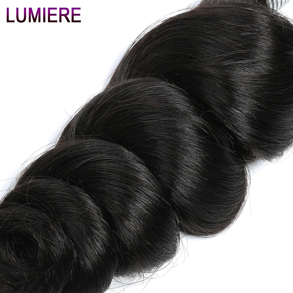 Lumiere Brazilian Hair Weave Loose Wave Bundles Natural Black 1/3/4pcs/Lot  100% Human Hair Bundles Remy Hair Extensions - AliExpress Tóc Nối & Tóc Giả