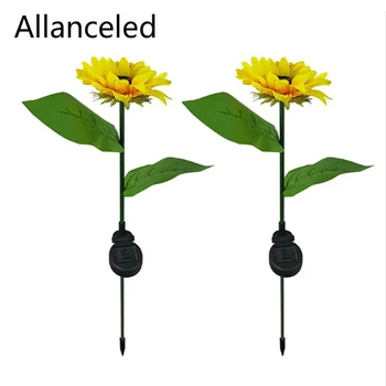 

LED Solar Sunflower Ground Lamp Outdoor Waterproof Garden Solar Sunflower Lawn Lamp Solar Lights For Garden Decoration