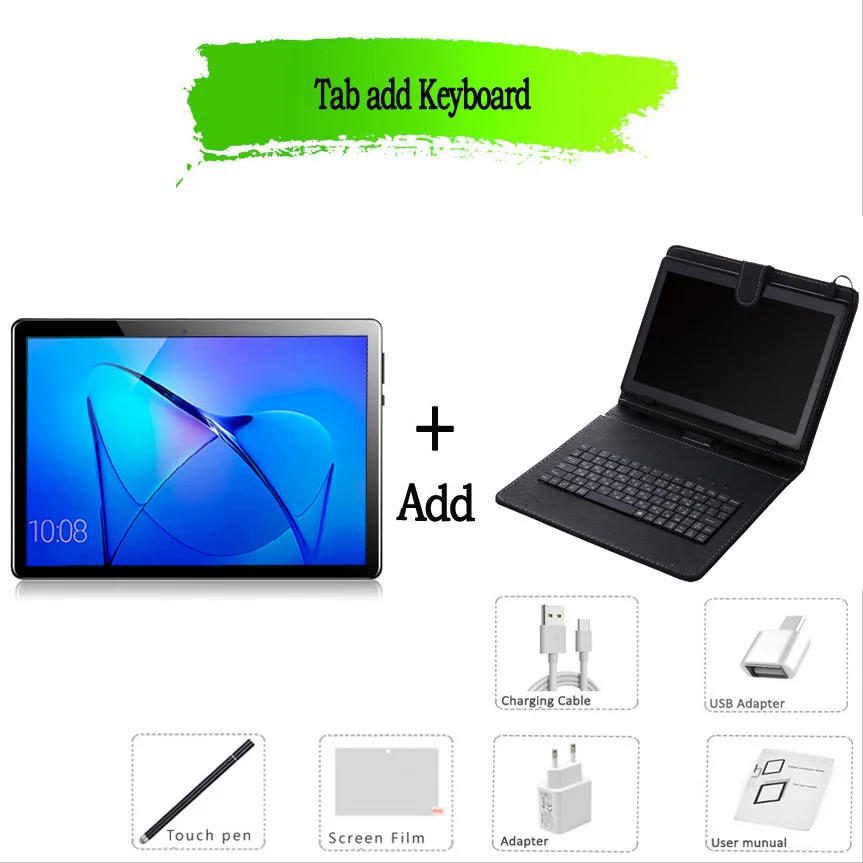 10.1 Inch Android 10.0 Tablet Pc Android Tablet Octa Core 4GB RAM 64GB ROM 3G/4G Network Mobile Phone Call AI Speed-up Touch Pen best samsung tablet Tablets