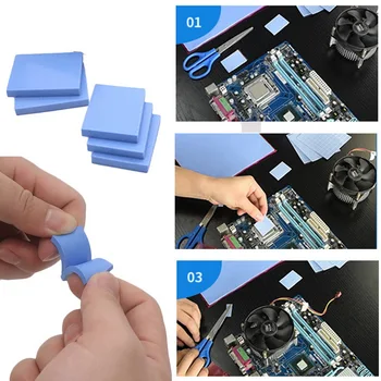 

GPU CPU Thermal Pad Double Side Adhesive Heatsink Cooling Conductive Silicone Pad Computer Host Radiator Heat transfer Tape