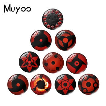 

2020 New Sharingan Eye Naruto Anime Glass Photo Cabochon 16mm 20mm 25mm Round Picture Jewelry DIY