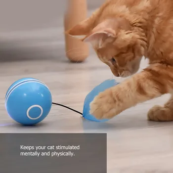 

1pc Cat Interative Ball Durable Creative Adorable Kitten Teaser Playing Ball Pet Training Toy for Pet Cat Kitten