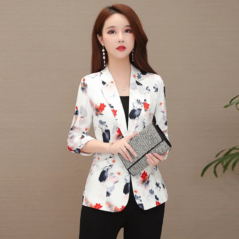 

Autumn Clothing Coat Women's 2019 New Style Fashion Printed Versatile Spring Slimming by Age Short Spring And Autumn Elegant God
