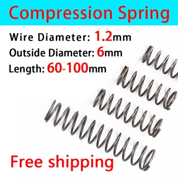 

Release Spring Return Spring Pressure Spring Compressed Spring Spot Wire Diameter 1.2mm / Outer Diameter 6mm Custom Made