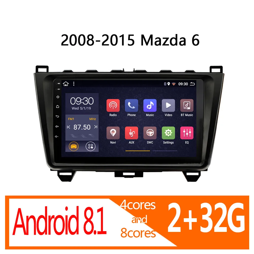 Авторадио 2G + 32G android для Mazda 6 Mazda6 2008 2009 2010 2011 2012 2013 2014 2015 автомобильное радио coche