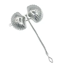 300 шт ситечко для чая в форме Раковины из нержавеющей стали, фильтр для заварки листьев из трав, распылитель для чайных напитков F240