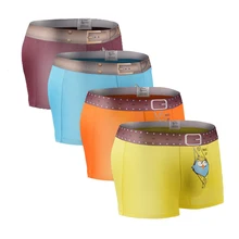 4 шт./партия Качество, Модные сексуальные мужские боксеры, шорты, забавное креативное сексуальное нижнее белье, повседневные шорты с 3D рисунком, трусы