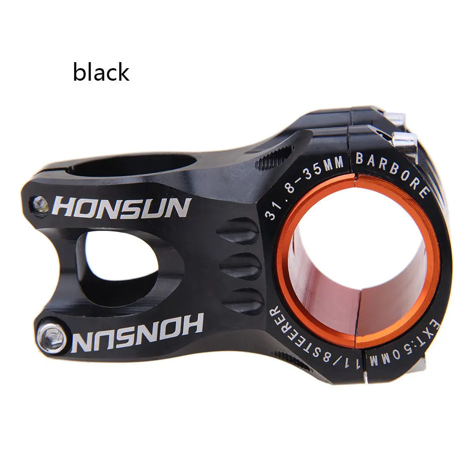 HONSUN 50/70 мм Высокопрочный легкий 35 мм 31,8 мм штока для XC AM MTB Горный Дорожный велосипед части - Цвет: BLACK 0 degree