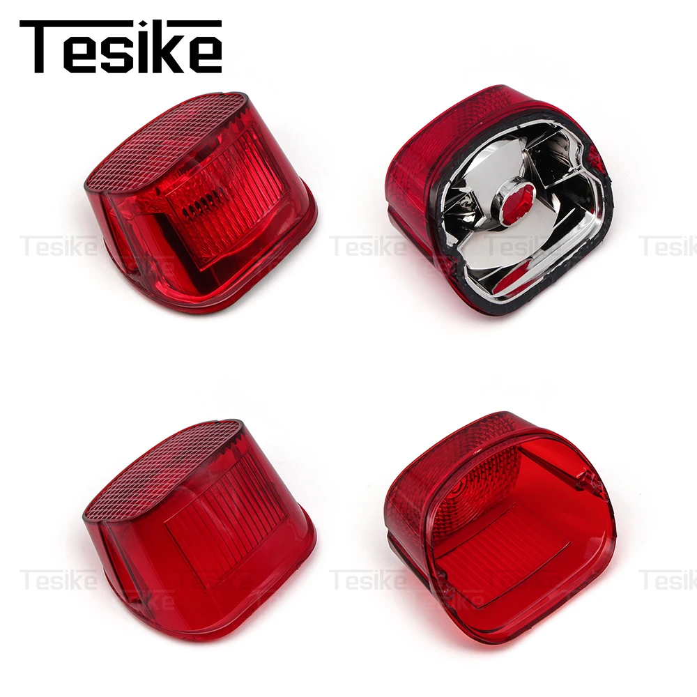 Fanale Posteriore Per Moto NATGIC Stile Hawk - 12V, Nero/rosso. Freno, Posizione E Targa Tutto In Uno. Design Retrò, Alloggiamento In Alluminio. Universale.
