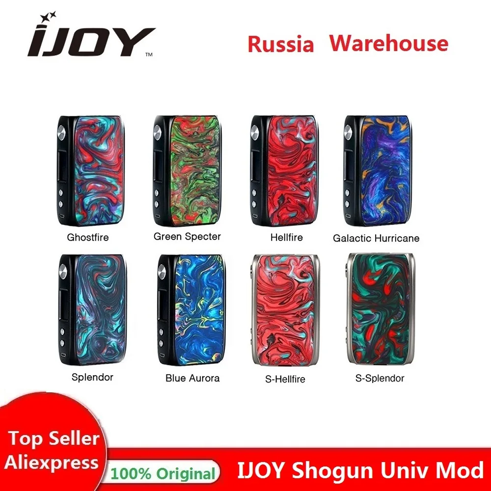 Оригинальный боксмод IJoy Shogun Univ 180W чипсет UNIV на батарее 18650 без аккумулятора