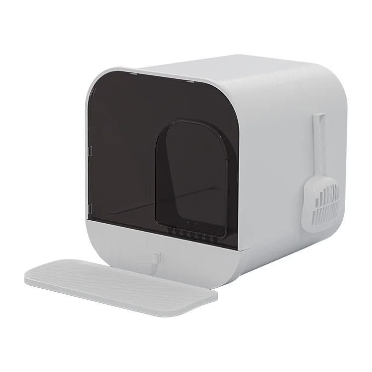 Big Anti splash Cat Sandbox Closed Drawer Litter Box Mat Catlitter Tray