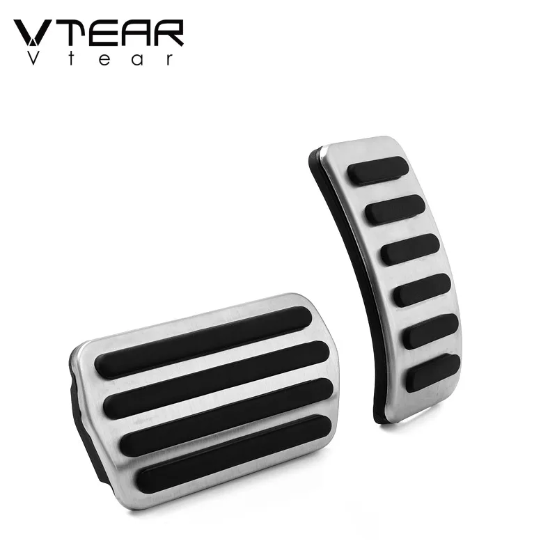 Vtear Car Pedal Cover Accelerator Brake Pad Stickers Aluminum Alloy Gas Replacement Pedal Pads Accessories For Volvo XC40