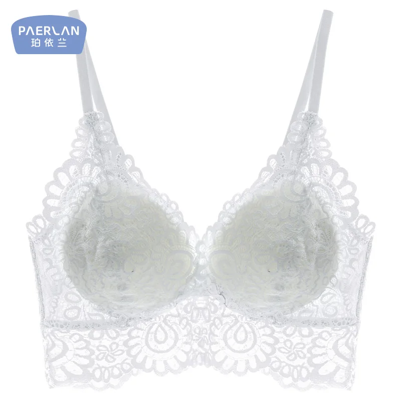 PAERLAN Can be worn outside bra bra vest one-piece female underwear sexy lace beautiful back without steel ring base