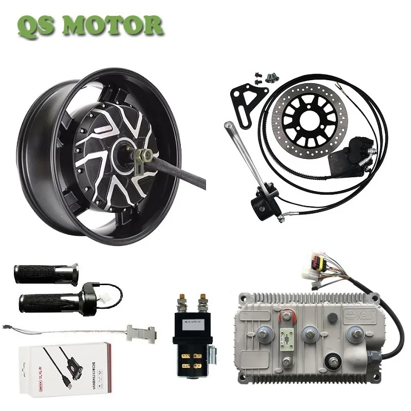 

QSMOTOR 8KW 6.0x17inch Electric Motorcycle Hub Motor Kits