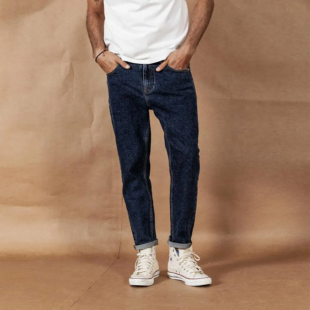 Ceny SIMWOOD 2019 jesień zima nowe, dżinsowe mężczyźni moda klasyczna dżins wysokiej jakości spodnie dżinsowe plus size 190408
