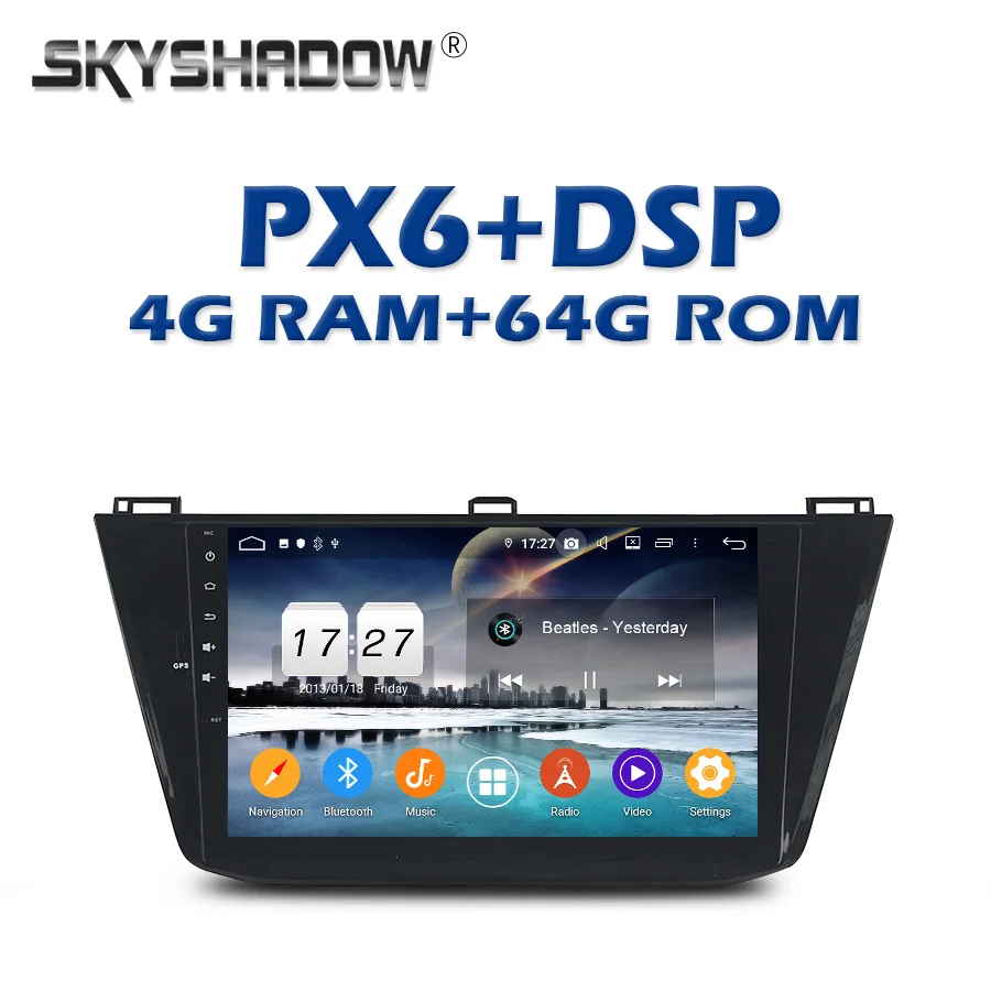 PX6 автомобильный DVD мультимедийный плеер DSP ips Android 9,0 4 Гб+ 64 Гб gps карта RDS радио wifi Bluetooth 4,2 для VW Tiguan