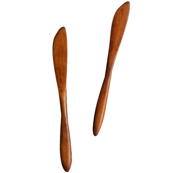 

New 30Pcs Wooden Butter Knife Cheese Jam Spreader Cake Knife Mask Spatula