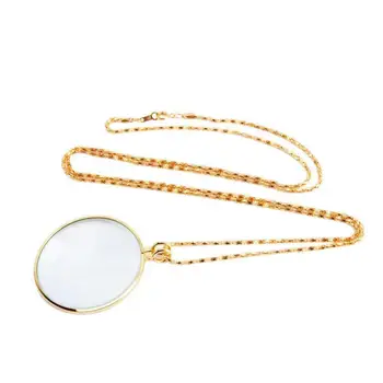 

5X Handheld Mini Pocket Microscope Reading Magnifying Glass Lens Jewelry Top Quality Zinc Alloy Necklace Magnifying Glass