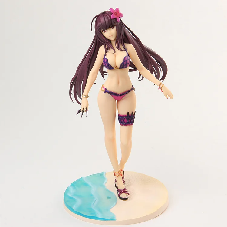 Anime Fate Grand Order Scathach Swimsuit Ver PVC Action Figure Collectible Model doll toy 26cm (4)