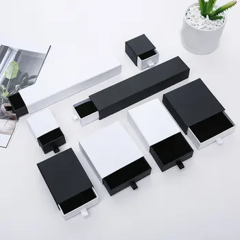 

Necklace Box Jewelry Accessories Jewelry Gift Boxes Bracelet Carrying Cases Displays Packaging Box Black White square rectangle