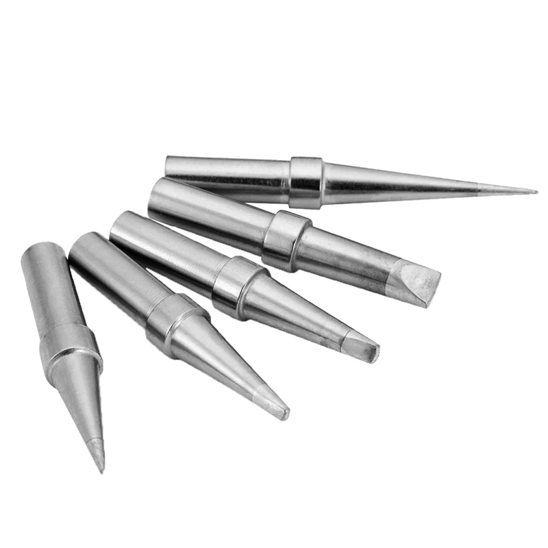 Fashion5Pcs/Set Pure Copper ETA ETB ETD ETS ETT Lead-Free Soldering Iron Tips for Weller WESD51 WESD50 WCC100