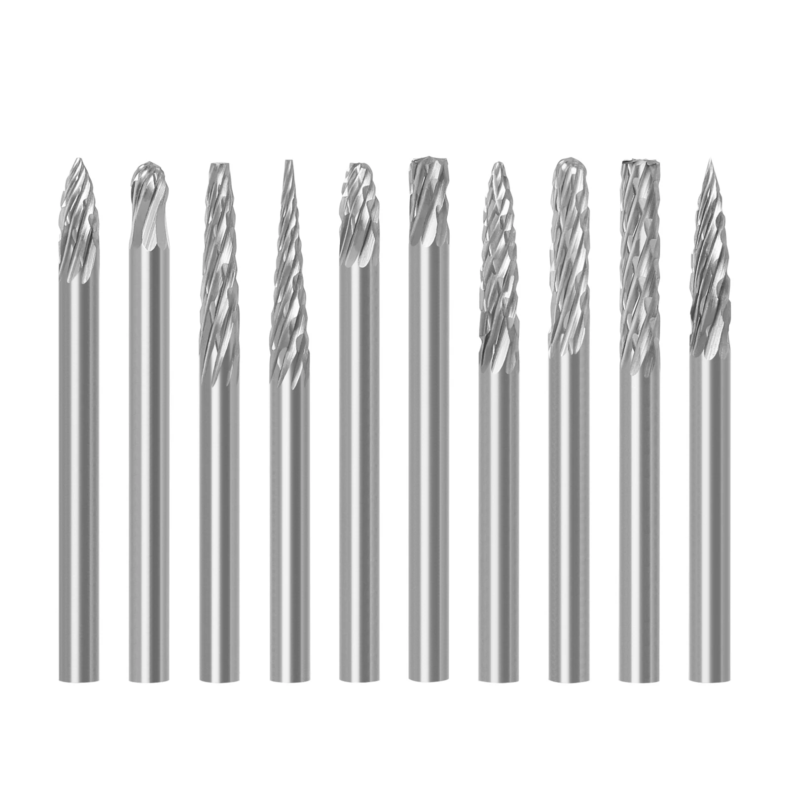 10PCs Carbide End Mill Aluminium British System Milling Cutter Acrylic Wood Copper Plastic Cutting Tool CNC Maching | Инструменты