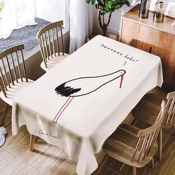 

Large Size Waterproof Tablecloth Cover Polyester Tablecloth Cartoon Animal Print Photography Background Cloth