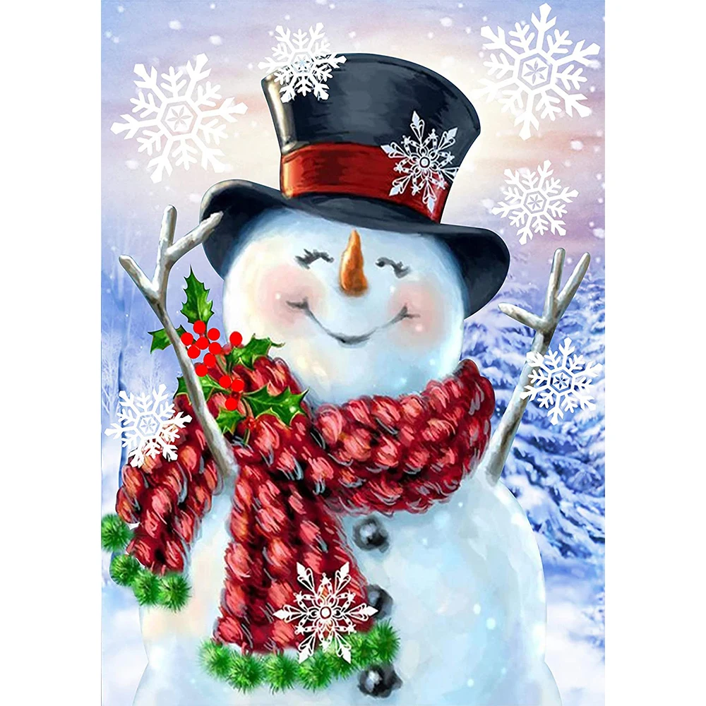 

Christmas Santa Claus Snowman Cross-Stitch Full Kit Embroidery Craft Painting Handicraft Needlework For Adults Festivals Mulina
