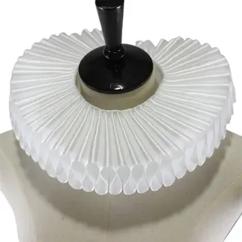 

Satin Detachable Fake Collar Round Wrinkled Ruffles Necklace Choker Wedding Prop 449F