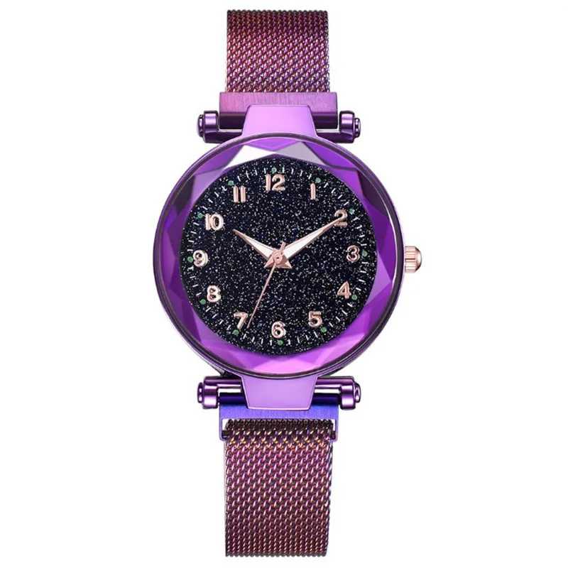 

Magnet Douyin Celebrity Style Online Celebrity Lazy Star with Numbers Surface Milan Network Watch Strap AliExpress Women's-Watch