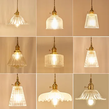 

industrial lamp luminaire glass bedroom LED pendant lights hanging lamp lustre pendente deco chambre