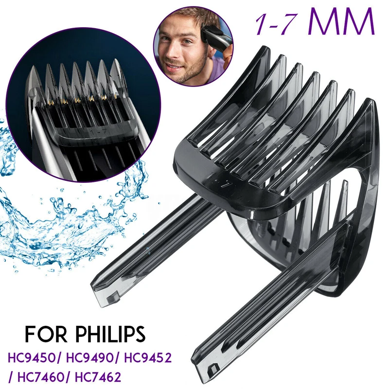 1-7 мм машинка для стрижки волос гребень для Philips HC9450 HC9490 HC9452 HC7460 HC7462 практичный, высококачественный триммер для волос сменный гребень