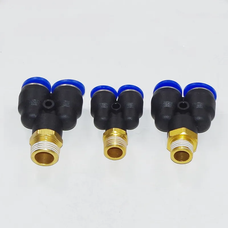 

Pneumatic quick joint fitting PX Y-shape thread 3 way connector PX 04 06 08 10 12 with thread M5 01 02 03 04