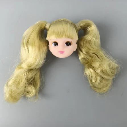 Мягкий пластик DIY 1:6 кукла голова для кукла licca головы для 1/6 BJD голова куклы с волосами Аксессуары для куклы «сделай сам» Детская игрушка подарок для девочек