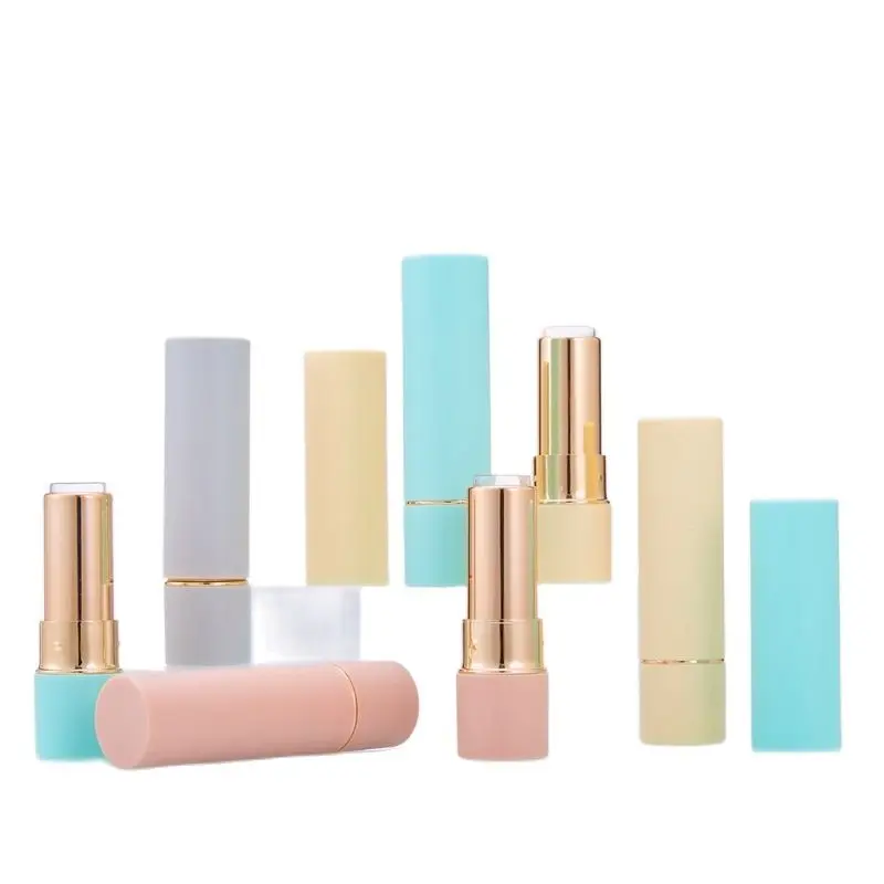 

Frosted Empty Lipstick Tube Round Lip Balm Stick Tube Cosmetic Container Private Label Matte 50pcs 12.1mm Lipstick Containers