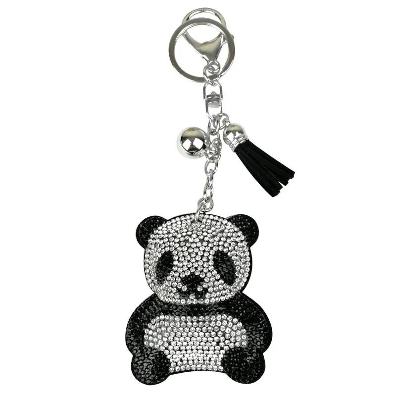 Homegrown Creative Gifts Suede National Treasure Panda Keychain WOMEN'S Bag Keychain Pendant