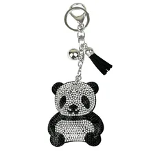 Homegrown Creative Gifts Suede National Treasure Panda Keychain WOMEN'S Bag Keychain Pendant