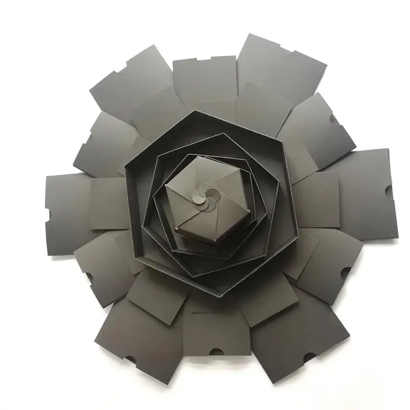 Шестигранный сюрприз Взрывная коробка DIY альбом для скрапбукинга DIY Фотоальбом коробочка с сюрпризом на День святого Валентина Свадебный подарок