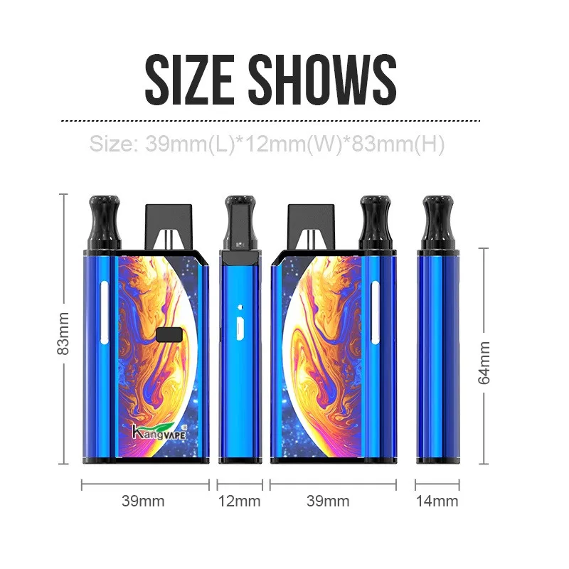 Vape Mod Kangvape 420 2в1 коробка мод 650 мАч Регулировка напряжения батарея предварительного нагрева для JUUL Pod и 510 танк электронная сигарета мод