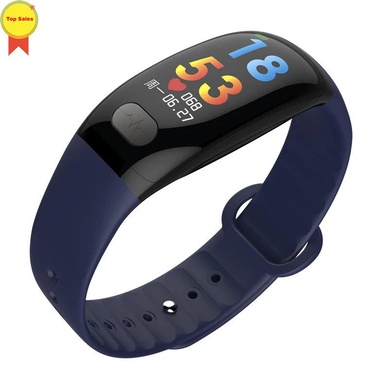 Продукт смарт-браслет ECG+ PPG кровяное давление фитнес-трекер Браслет IP67 водонепроницаемый смарт-часы с шагомером для android ios - Цвет: Синий