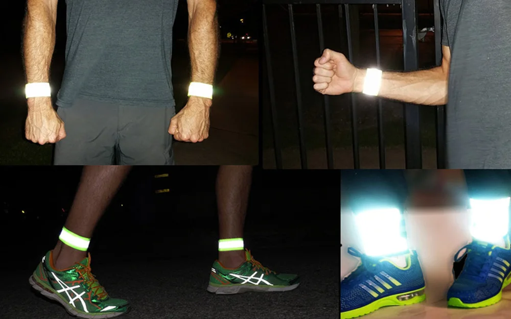 Reflective Cycling Arm Belt Outdoor Sports Night Safety Running Riding Armband Pants Leg Warning Strips Reflective Tape BC0130 (4)