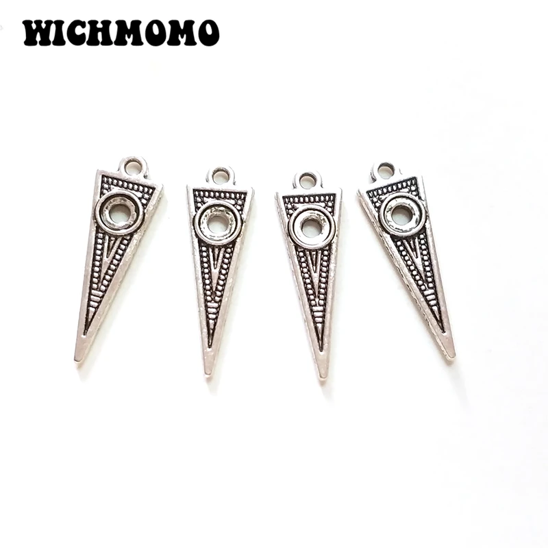 2019 модные 29*9 мм 15 шт./упак. Ретро цинковый сплав треугольник амулеты кулон набор
