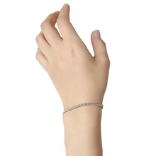 Модный браслет из натуральной 925 пробы, серебряный, 3 мм, цепочка для женщин, модный, 16 см+ 3 см, удлиненная цепочка, вечерние, подарочные браслеты