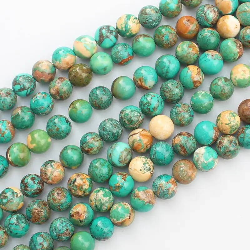 

Natural Flower Turquoises Round beads 6-10mm 15" , DIY Jewelry Making Beads ,We provide mixed wholesale for all items!