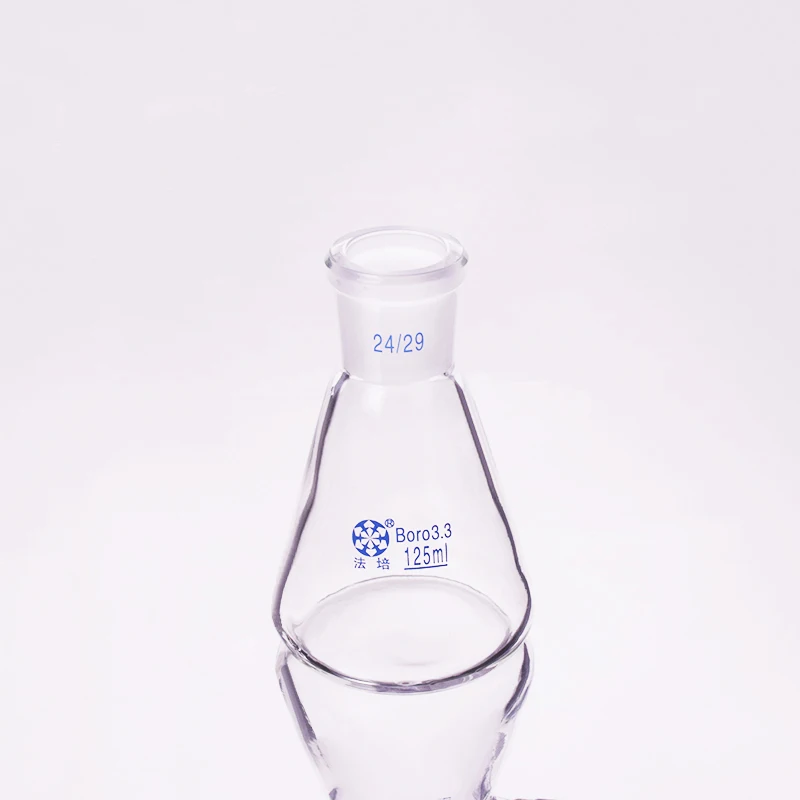 

Conical flask with standard ground-in mouth,Capacity 125ml,joint 24/29,Erlenmeyer flask with standard ground mouth