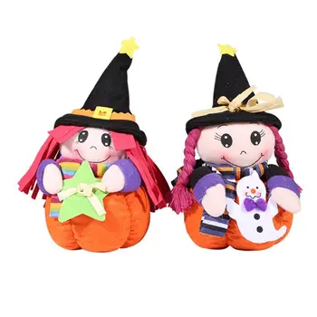 

Halloween Stand Witch Pumpkin Doll Home Party Ornament Atmosphere Props Tabletop for Halloween Party Decoration