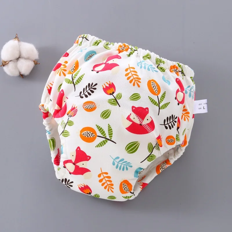 Pañal reutilizable lavable para bebé, paño de entrenamiento infantil, bragas con insertos, pañales, cubierta de 6 capas, trajes de envoltura para niña y niño
